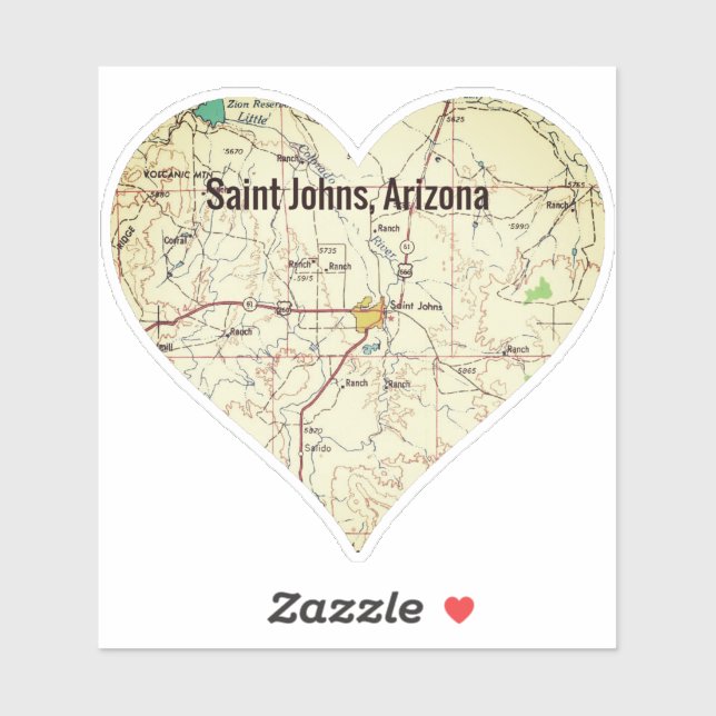 St. Johns AZ Topo Map (Sheet)
