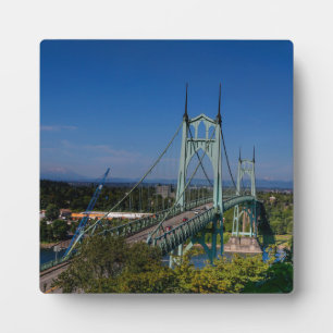 St Johns Bridge Portland Oregon Plaque