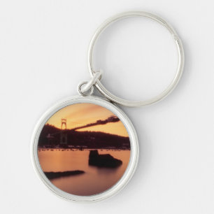 St Johns Bridge Sunset Key Ring