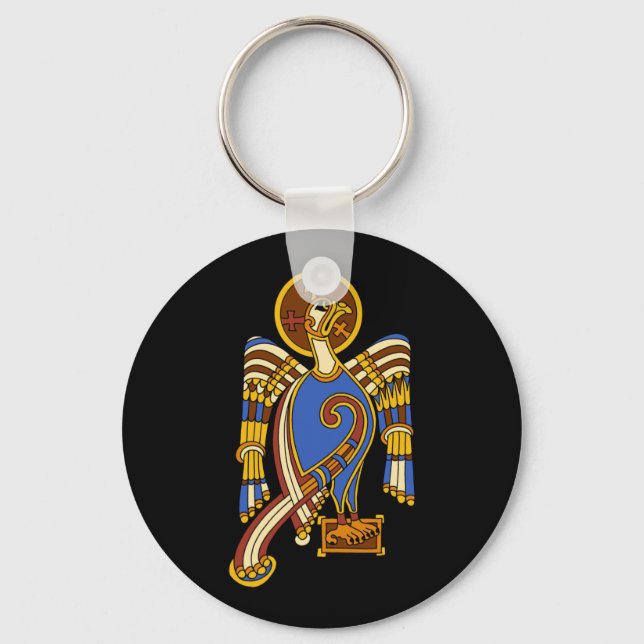 St. John's Eagle Celtic Knot Irish Mediaeval Art Key Ring (Front)