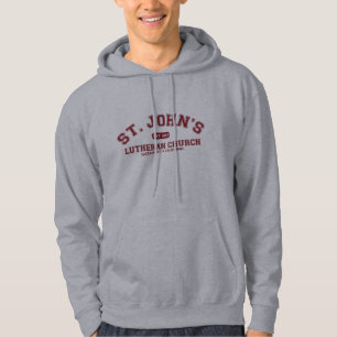 St. John's Hoodie (red on grey)