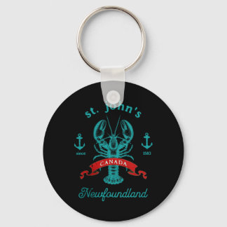 St Johns Newfoundland Canada Lobster Vacation Souv Key Ring