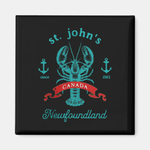 St Johns Newfoundland Canada Lobster Vacation Souv Magnet