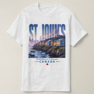 St Johns Newfoundland Colourful Coastal City Trave T-Shirt