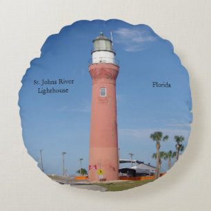 St. Johns River Lighthouse round pillow