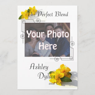 St. John's Wort Blended Family Photo Wedding Invitation