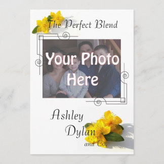 St. John's Wort Blended Family Photo Wedding Invitation