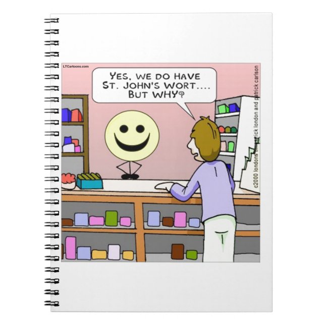 St Johns Wort Rick London Funny Spiral Notebook (Front)