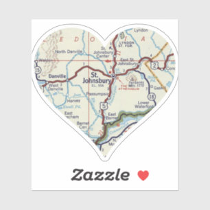 St. Johnsbury VT Retro Map