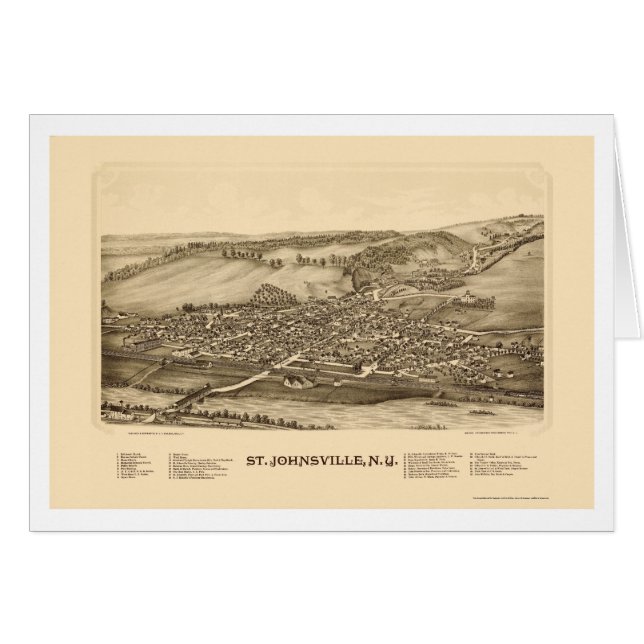 St. Johnsville, NY Panoramic Map - 1890 (Front Horizontal)