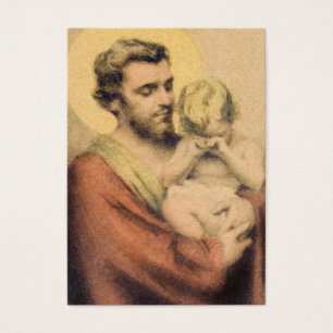 St. Joseph and Baby Jesus Holy Card