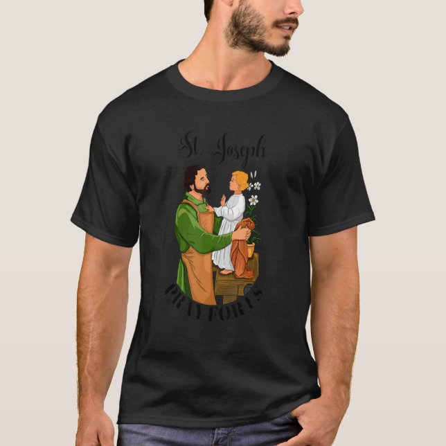 St Joseph and Child Jesus Consecration Catholic Sa T-Shirt (Front)
