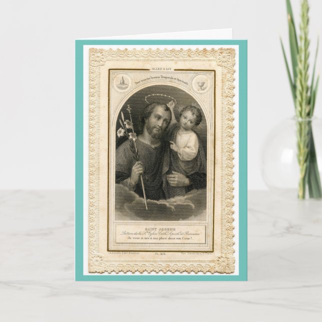St.Joseph And Jesus Father's Day Greeting Card (Front)