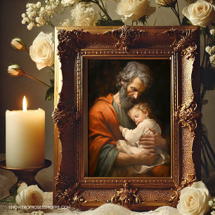 St. Joseph and the Child Jesus Religious  Photo Print