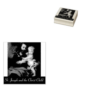 St. Joseph and the Christ Child Rubber Stamp