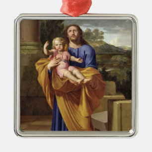 St. Joseph Carrying the Infant Jesus, 1665 Metal Tree Decoration