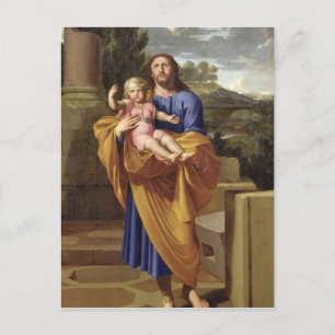St. Joseph Carrying the Infant Jesus, 1665 Postcard