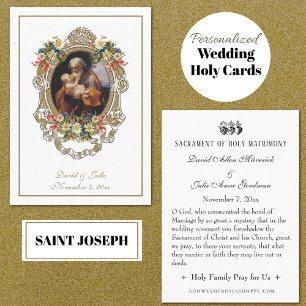 St. Joseph Catholic Wedding Favour Holy Card