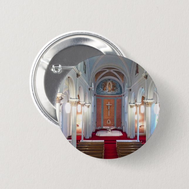 St Joseph Chapel 6 Cm Round Badge (Front & Back)