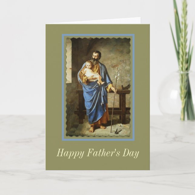 St. Joseph & Child Jesus FATHER'S DAY Card (Front)