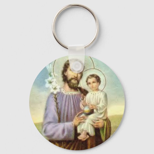 St. Joseph & Child Jesus Keychain (Front)
