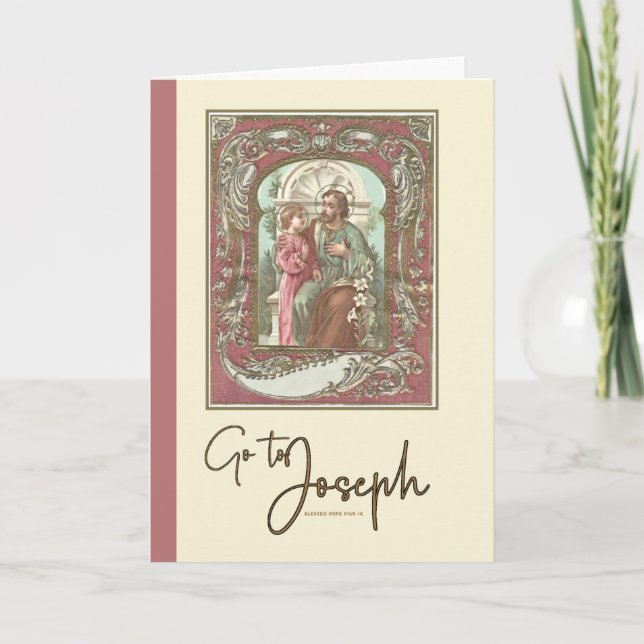 St. Joseph Child Jesus Vintage Religious Card (Front)