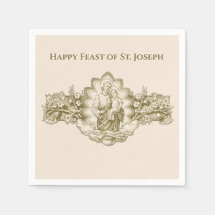 St. Joseph Day Feast Day Religious  Napkin