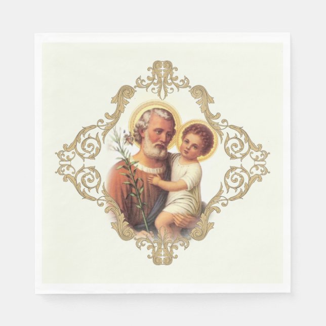 St. Joseph Fathers Day Feast Napkins (Front)