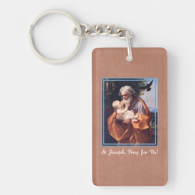 St. Joseph Feast Day with Infant Jesus Key Ring (Front)
