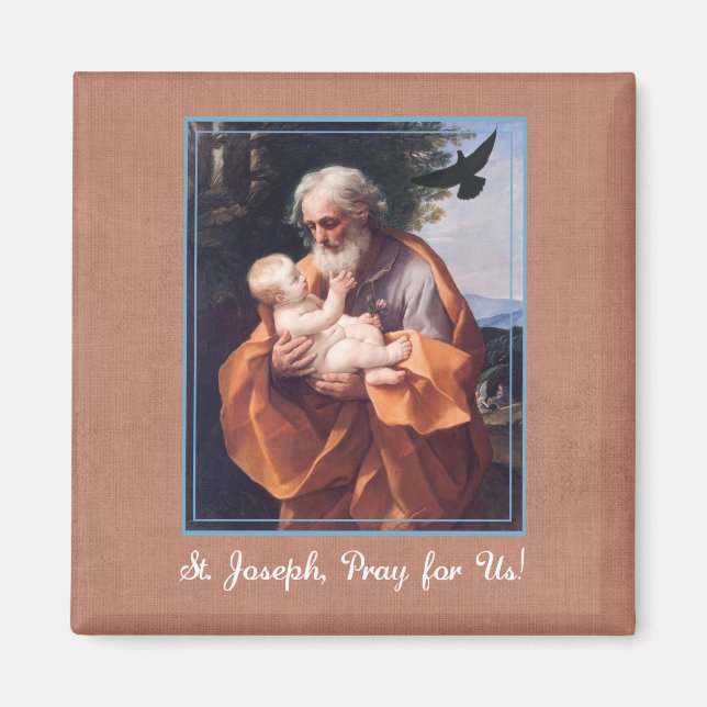 St. Joseph Feast Day with Infant Jesus Magnet (Front)