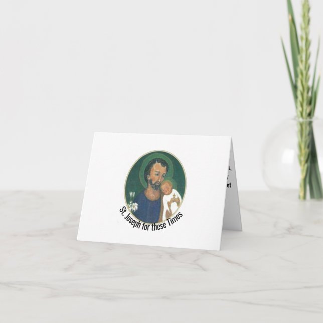 St. Joseph for these Times Card (Front)