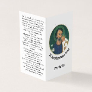 St. Joseph for these Times Prayer Card