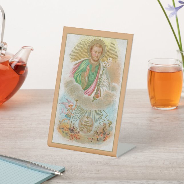 St. Joseph from a ‘Pilgrimage Card’ (B 01) Pedestal Sign (In SItu)