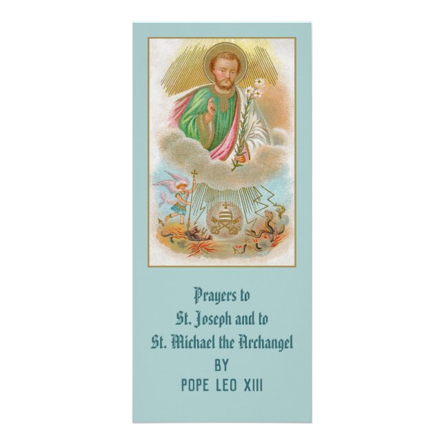 St. Joseph from a ‘Pilgrimage Card’ with Prayers Rack Card (Front)