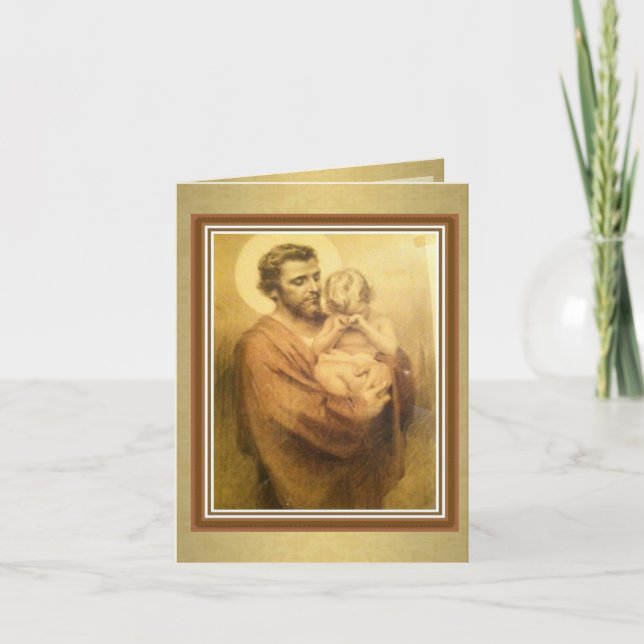 St. Joseph Greeting Card Religious Feast (Front)
