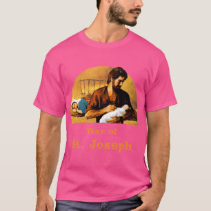 St. Joseph Holds Baby Jesus While Mary Sleeps. Yea T-Shirt