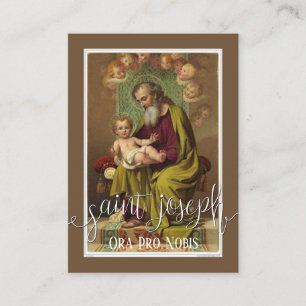 St. Joseph Jesus Angels Memorare Prayer Holy Card