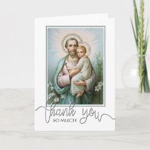 St. Joseph Jesus Catholic Condolence Thank You Card
