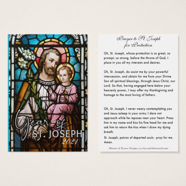 St. Joseph Jesus Catholic Protection Prayer (Front & Back)