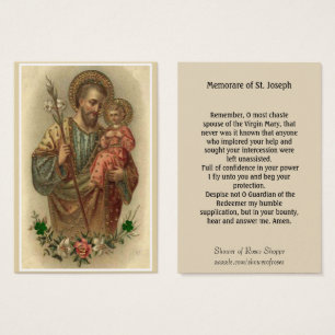 St. Joseph Jesus Memorare Prayer