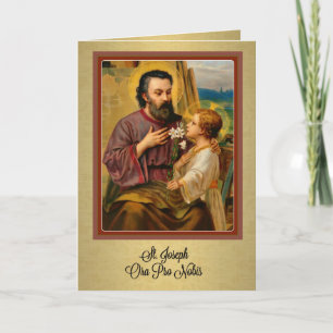 St. Joseph Jesus Religious Vintage Catholic Card