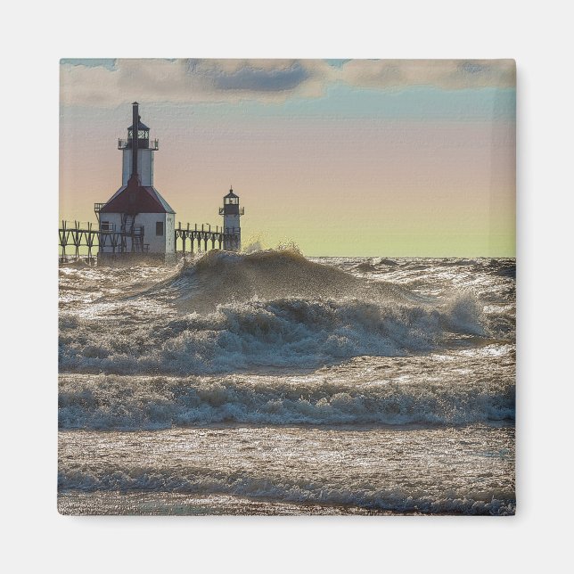 St Joseph Lighthouse Painterly Magnet (Front)