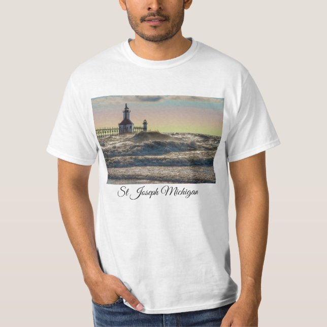 St Joseph Lighthouse Painterly T-Shirt (Front)