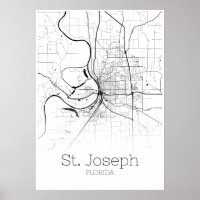St. Joseph Map - Missouri - City Map Poster