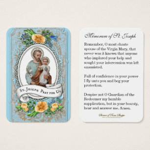St. Joseph Memorare Religious Prayer Catholic