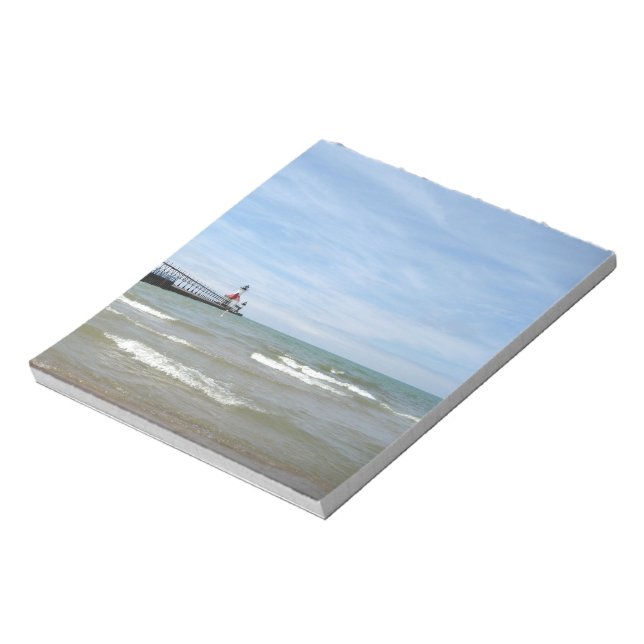 St Joseph Michigan Lighthouse Notebook Notepad (Rotated)