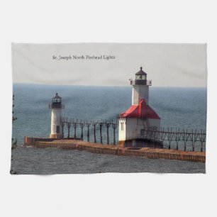 St. Joseph North Pierhead Lights kitchen towel
