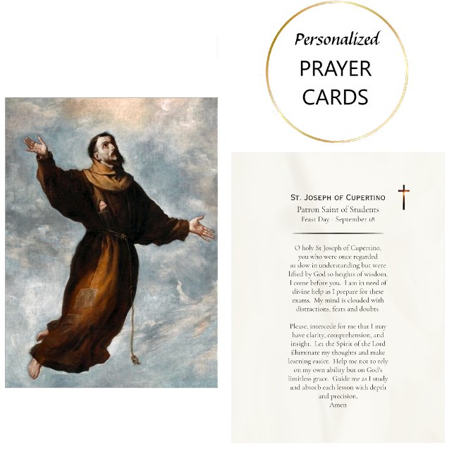 St. Joseph of Cupertino Catholic Prayer Card       (Creator Uploaded)
