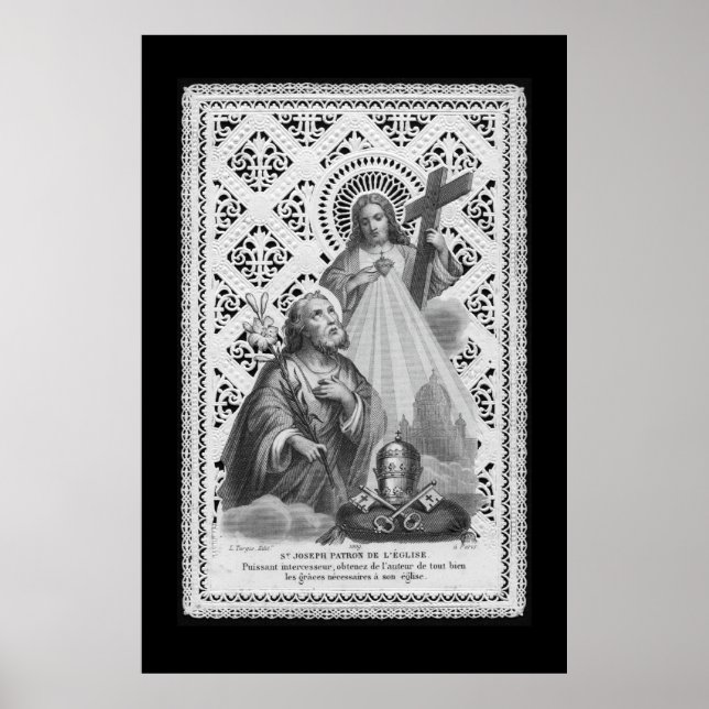 St. Joseph, Papal Symbols, and the SHJ (LT 02) Poster (Front)