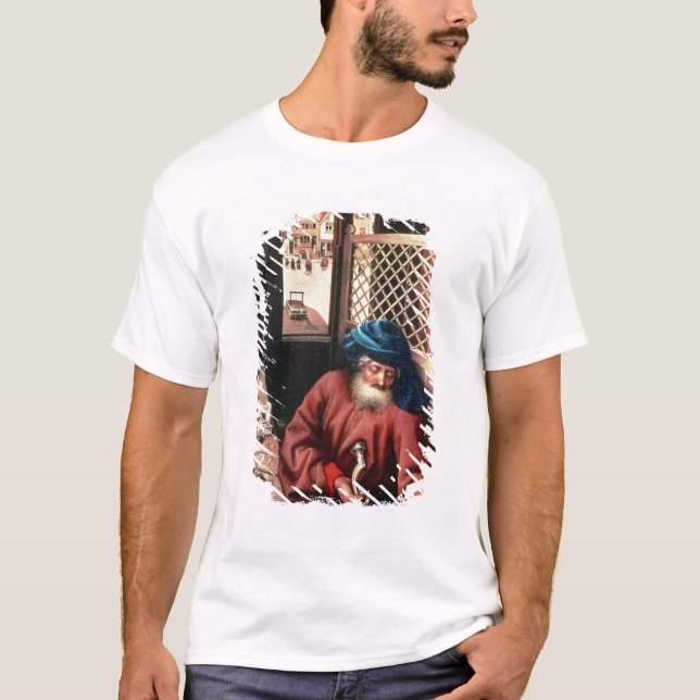 St. Joseph Portrayed as a Mediaeval Carpenter T-Shirt (Front)